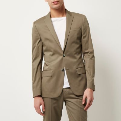 Ecru skinny suit jacket